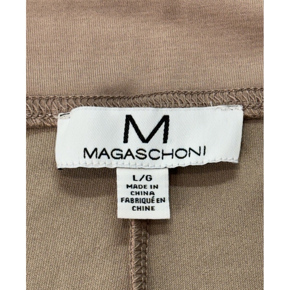 Magaschoni Wide Leg Knit Pants Taupe Pull-On Palazzo Lounge Pants Size Large - Picture 7 of 12